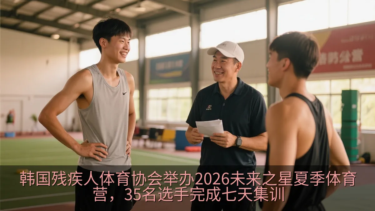运动营活动中教练与年轻运动员交流